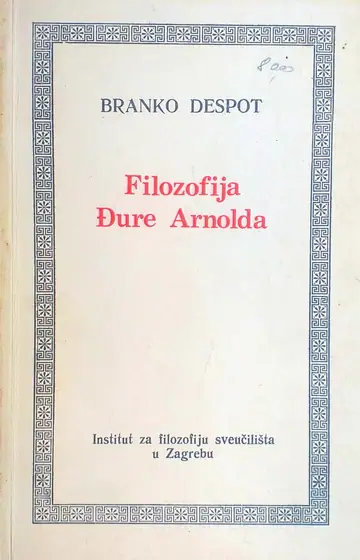 Naslovnica: Filozofija Đure Arnolda