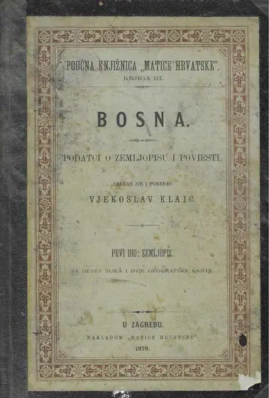 Naslovnica: Bosna – Podatci o zemljopisu i poviesti