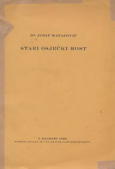 Naslovnica: Stari osječki most