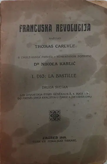 Naslovnica: Revolucija francuska I-II