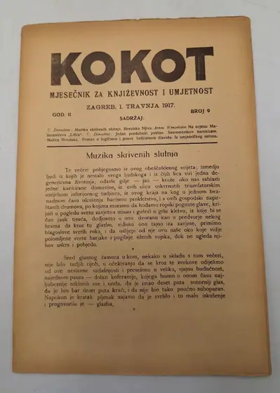 Naslovnica: Časopis Kokot br. 9/1917