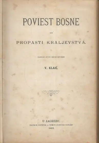Naslovnica: Poviest Bosne do propasti kraljevstva