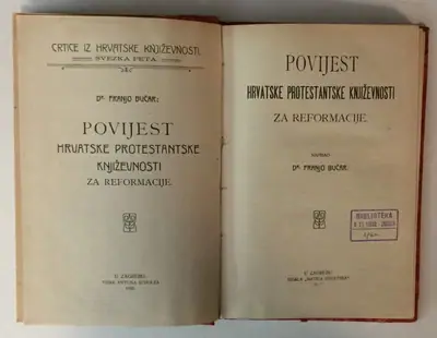 Naslovnica: Povijest hrvatske protestantske književnosti