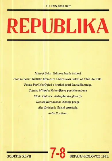 Naslovnica: Republika 7-8/1991