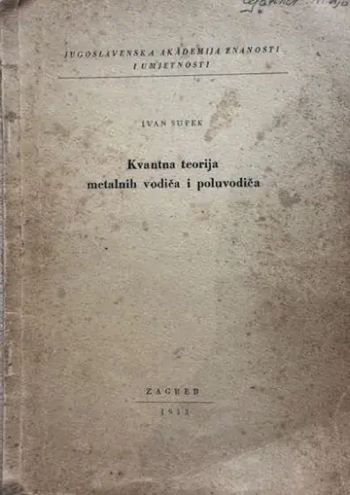 Naslovnica: Kvantna teorija metalnih vodiča i poluvodiča