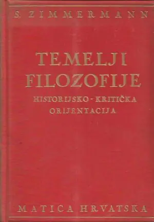 Naslovnica: Temelji filozofije: historijsko-kritička orijentacija