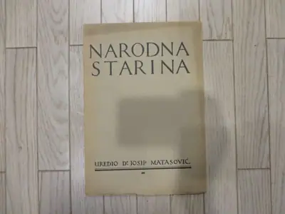Naslovnica: Narodna starina 20/1930