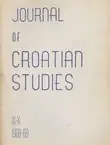 Naslovnica: Journal of Croatian Studies IX-X/1968-69