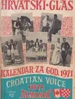 Naslovnica: Hrvatski glas. Kalendar za god. 1971
