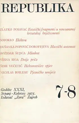 Naslovnica: Republika, br. 7-8/1975