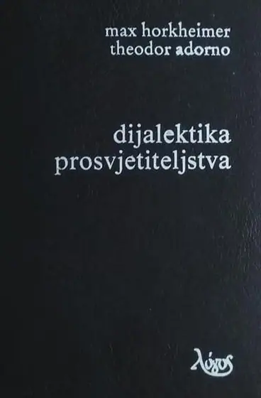 Naslovnica: Dijalektika prosvjetiteljstva