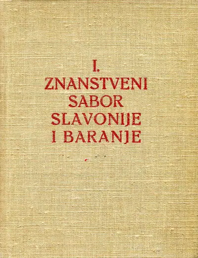 Naslovnica: Prvi znanstveni sabor Slavonije i Baranje