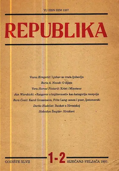 Naslovnica: Republika 1-2/1991