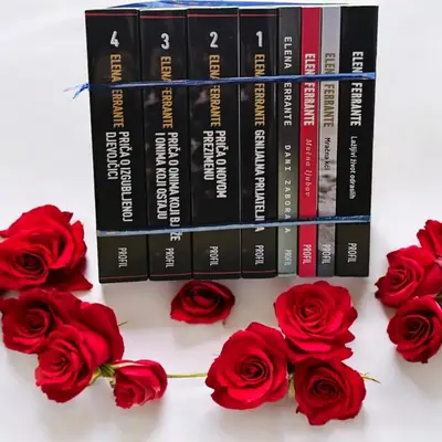 Naslovnica: Genijalna prijateljica 1-4/ Dani zaborava/ Mučna ljubav/ Mračna kći/ Lažljivi život odraslih