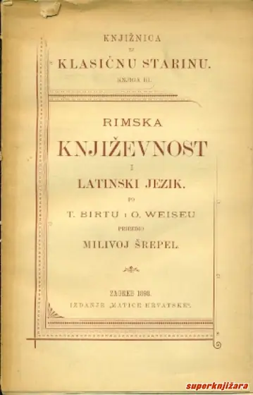 Naslovnica: Rimska književnost i latinski jezik