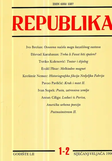 Naslovnica: Republika 1-2/1996