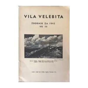 Naslovnica: Vila Velebita. Zbornik za 1942 VII (X)