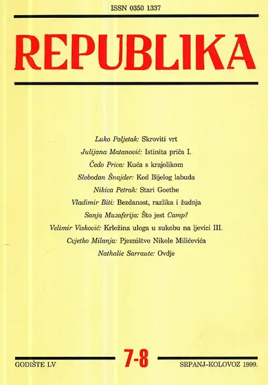 Naslovnica: Republika 7-8/1999