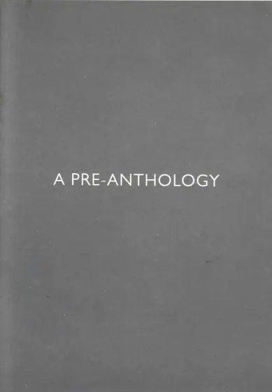 Naslovnica: A Pre-Anthology