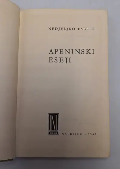 Naslovnica: Apeninski eseji