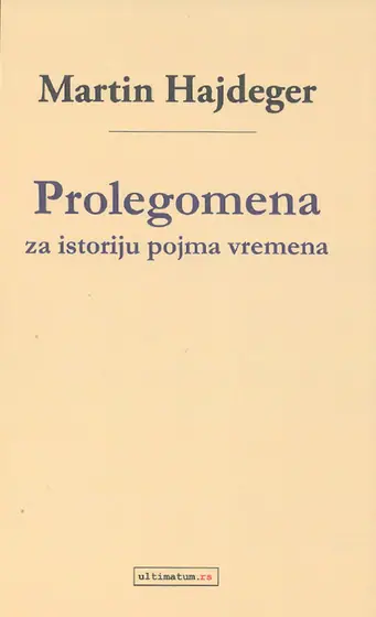 Naslovnica: Prolegomena za povijest pojma vremena