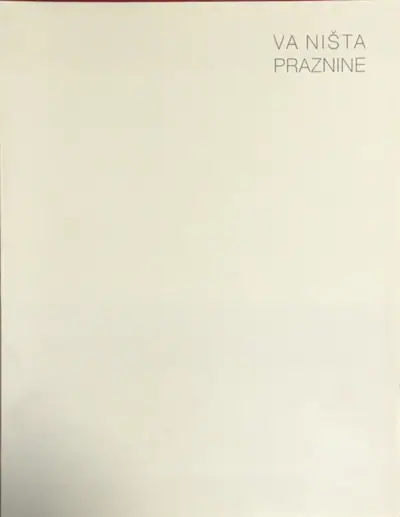 Naslovnica: Vaništa Praznine 1953 2011