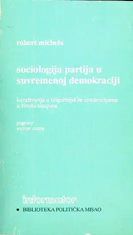 Naslovnica: Sociologija partija u suvremenoj demokraciji