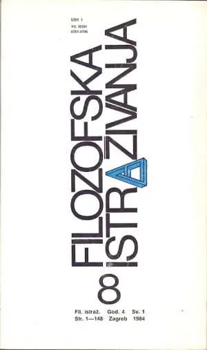 Naslovnica: Filozofska istraživanja 8/1984