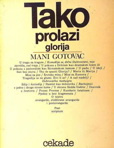 Naslovnica: Tako prolazi glorija