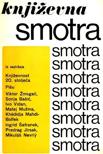 Naslovnica: Književna smotra, br. 18/1974