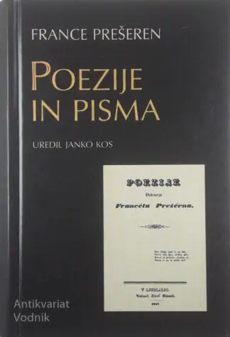 Naslovnica: POEZIJE IN PISMA