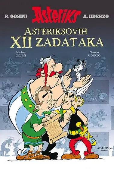 Naslovnica: Alber Uderzo, Rene Gošini: Asteriksovih XII zadataka