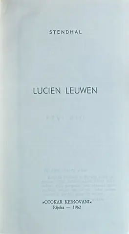 Naslovnica: Lucien Leuwen
