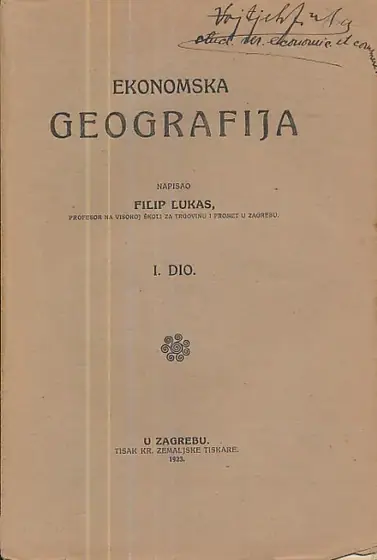 Naslovnica: Ekonomska geografija, sv. I - II