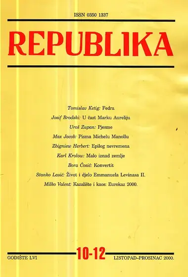 Naslovnica: Republika 10-12/2000