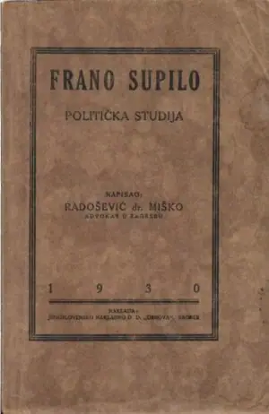 Naslovnica: Frano Supilo – Politička studija