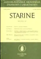 Naslovnica: Starine, knjiga 60/1987