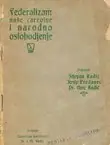 Naslovnica: Federalizam naše carevine i narodno oslobodjenje