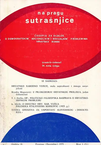 Naslovnica: Na pragu sutrašnjice 1/1975