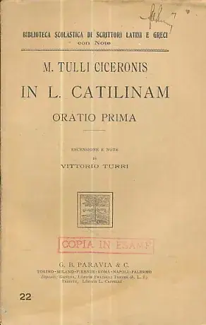 Naslovnica: In L. Catilinam - Oratorio prima