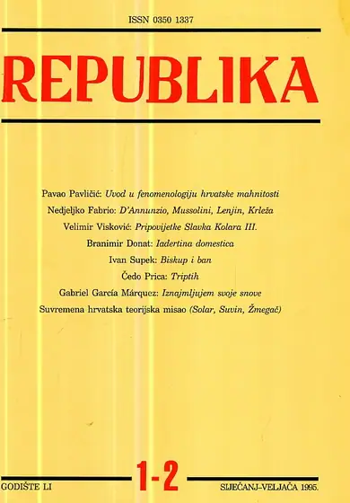 Naslovnica: Republika 1-2/1995