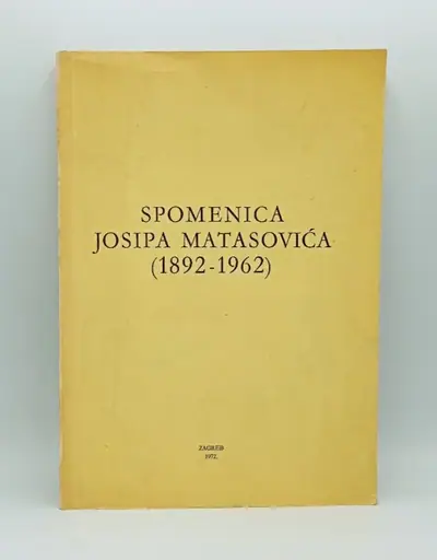 Naslovnica: Spomenica Josipa Matasovića