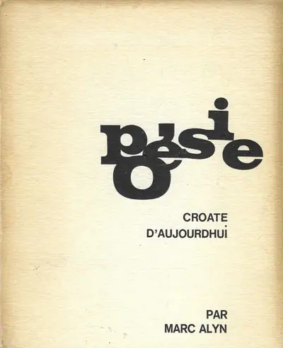 Naslovnica: Poésie Croate d’aujourdhui