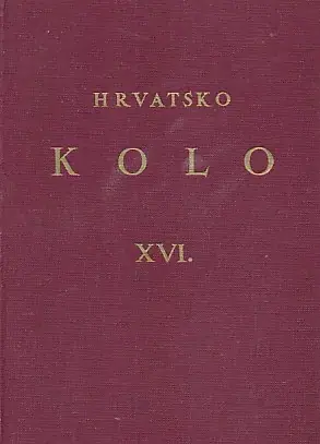 Naslovnica: Hrvatsko kolo, knjiga XVI/1935