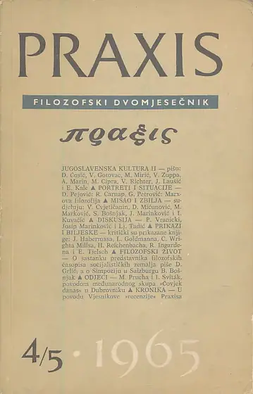 Naslovnica: Praxis, br. 4-5/1965