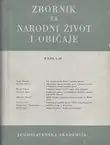 Naslovnica: Zbornik za narodni život i običaje 38/1954