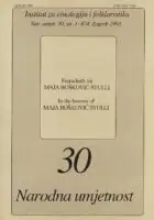 Naslovnica: Narodna umjetnost knjiga 30/1993