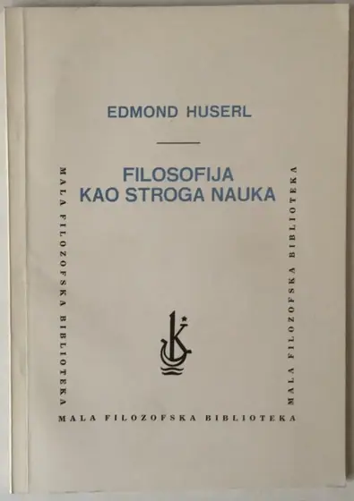 Naslovnica: Filosofija kao stroga nauka