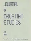 Naslovnica: Journal of Croatian Studies XI-XII/1970-71