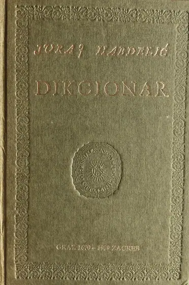 Naslovnica: Dikcionar